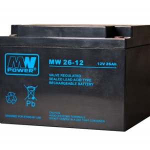 Akumulator AGM 12V 26AH do zasilania awaryjnego kasy fiskalnej